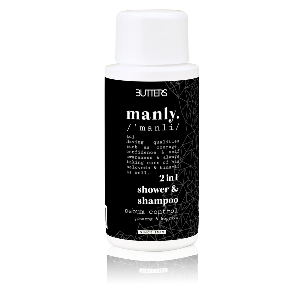 MANLY TUŠ IN ŠAMPON 2-V-1 50 ML